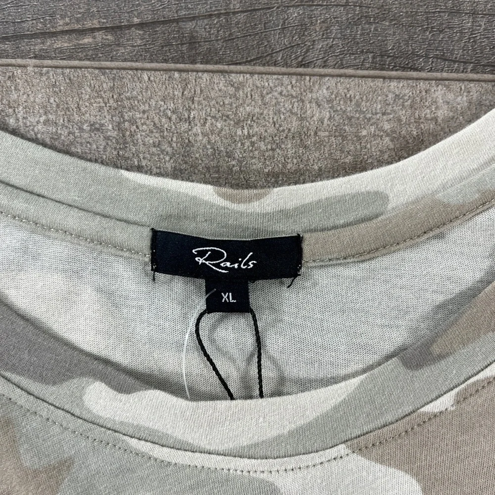 NEW Rails Edie Tie Waist T-Shirt Dress Camo